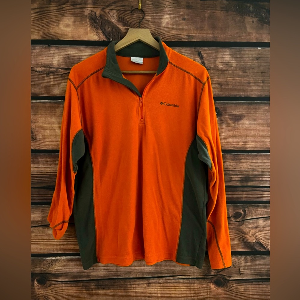 Columbia half zip fleece orange size M